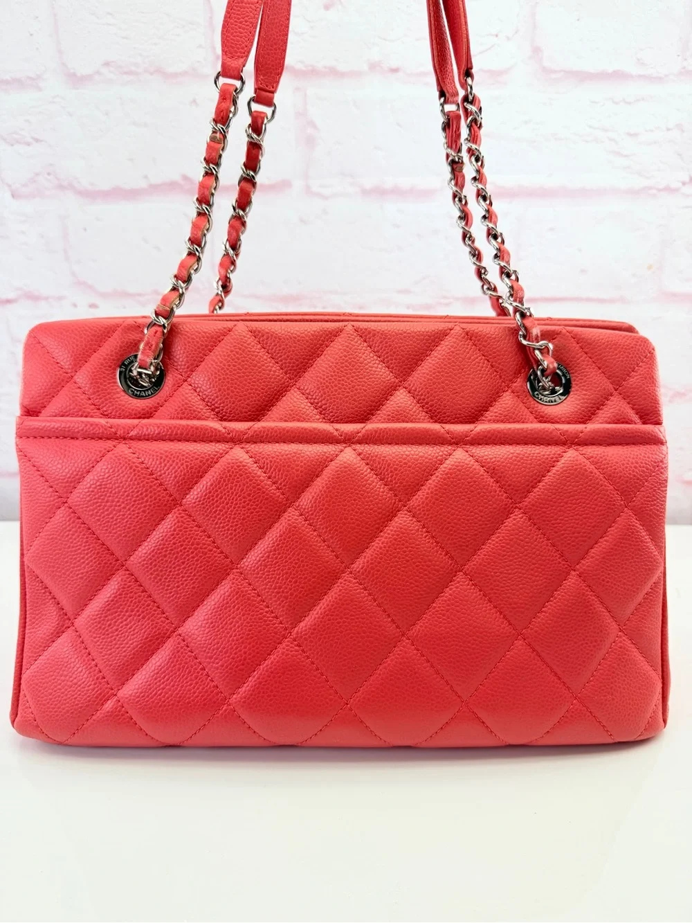 Chanel Caviar Timeless CC Small Shopper Shoulder Bag